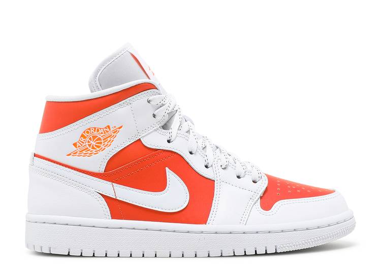 【 AIR JORDAN WMNS JORDAN 1 MID SE \u0027BRIGHT CITRUS\u0027 / BRIGHT CITRUS WHITE 】 ナイキ ミッド 白いこと 白いこと エアジョーダン スニーカー レディース