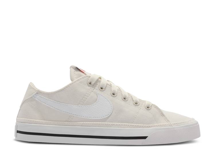 【 NIKE WMNS COURT LEGACY CANVAS 'SAIL' / SAIL SUMMIT WHITE BLACK WHITE 】 コート レガシー 白色 ホワイト 黒色 ブラック スニーカー レディース ナイキ