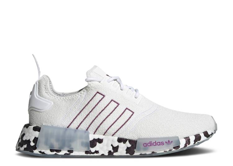 【 ADIDAS WMNS NMD_R1 'COLOR SPLASH - WHITE ACTIVE PURPLE' / CLOUD WHITE ACTIVE PURPLE CLOUD 】 アディダス 白色 ホワイト 紫 パープル スニーカー レディース|スニケス
