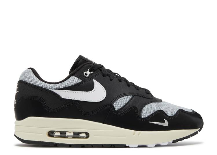 【 NIKE PATTA X AIR MAX 1 \u0027BLACK\u0027 / METALLIC SILVER WHITE BLACK 】 マックス しろがね色 しろがね色 白いこと 白いこと 黒いこと 黒いこと 大気圏マックス スニーカー メンズ ナイキ