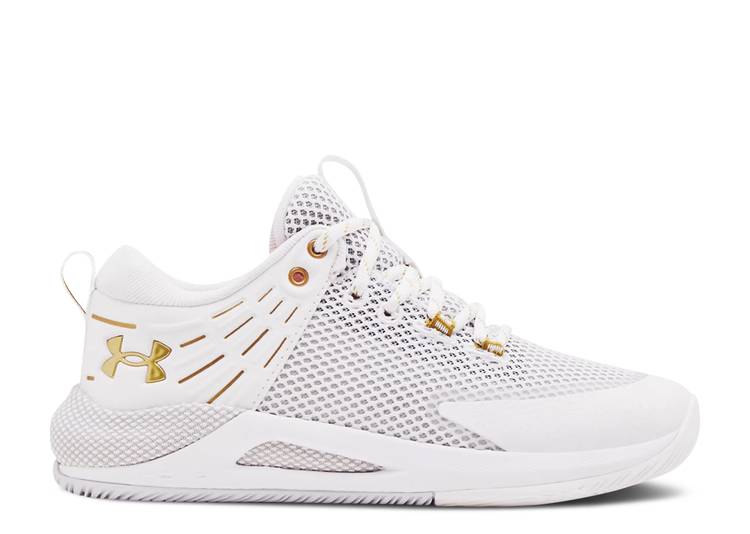 【 UNDER ARMOUR WMNS HOVR BLOCK CITY 'WHITE METALLIC GOLD' / WHITE METALLIC GOLD 】 シティ 白色 ホワイト ゴールド アンダーアーマー スニーカー レディース