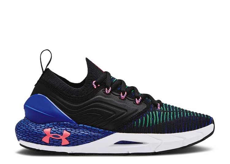 【 UNDER ARMOUR WMNS HOVR PHANTOM 2 INTELLIKNIT \u0027BLACK ROYAL\u0027 / BLACK ROYAL 】 黒いこと 黒いこと アンダーアーマー スニーカー レディース