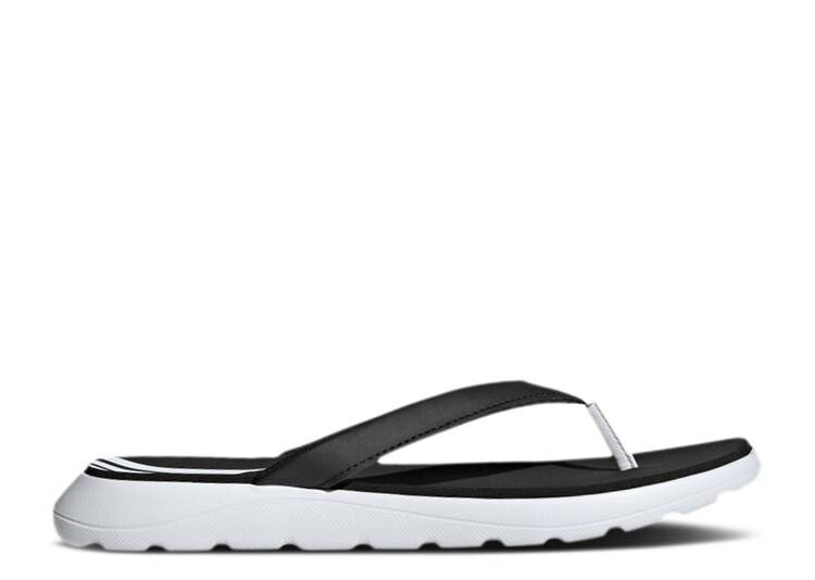 【 ADIDAS WMNS COMFORT FLIP FLOP 'WHITE BLACK' / CLOUD WHITE CORE BLACK CLOUD 】 アディダス 白色 ホワイト コア 黒色 ブラック スニーカー レディース｜スニケス