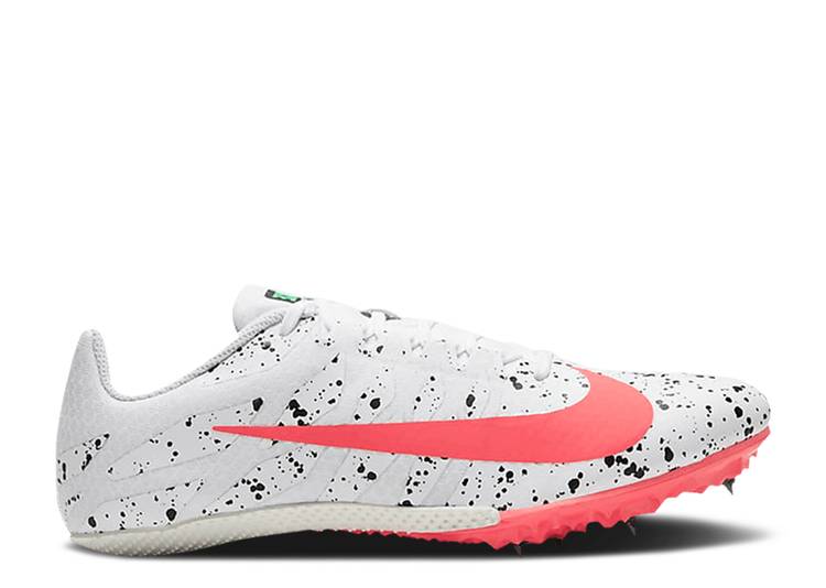 【 NIKE ZOOM RIVAL S 9 'PAINT SPLATTER - WHITE CRIMSON JADE' / WHITE HYPER JADE BLACK FLASH 】 ズーム ライバル 白色 ホワイト クリムゾン 翡翠 ジェード 黒色 ブラック スニーカー メンズ ナイキ