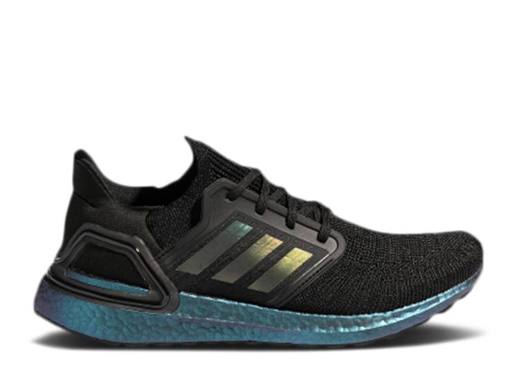 【 ADIDAS ULTRABOOST 20 'BLACK SIGNAL CYAN' / CORE BLACK CORE BLACK SIGNAL 】 アディダス コア 黒色 ブラック スニーカー メンズ