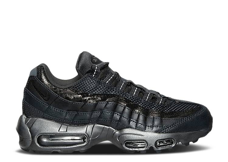 【 NIKE WMNS AIR MAX 95 PREMIUM / METALLIC HEMATITE BLACK 】 マックス プレミアム 黒色 ブラック エアマックス スニーカー レディース ナイキ