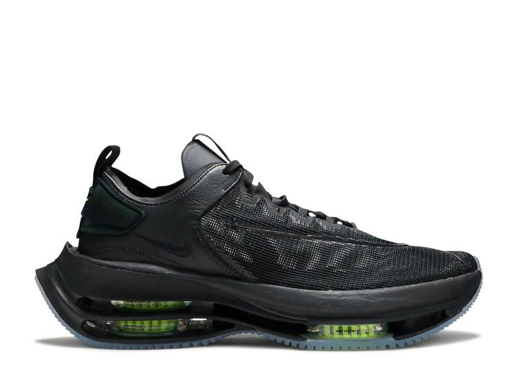 【 NIKE WMNS ZOOM DOUBLE STACKED \u0027VOLT BLACK\u0027 / BLACK VOLT 】 望遠レンズ 黒いこと 黒いこと スニーカー レディース ナイキ スニーカー-靴