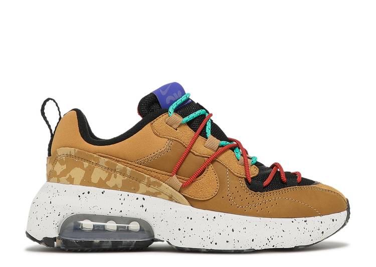 【 NIKE WMNS AIR MAX VIVA 'WHEAT' / BLACK INDIGO BURST HABANERO RED 】 マックス 黒色 ブラック 藍色 インディゴ バースト 赤 レッド エアマックス スニーカー レディース ナイキ
