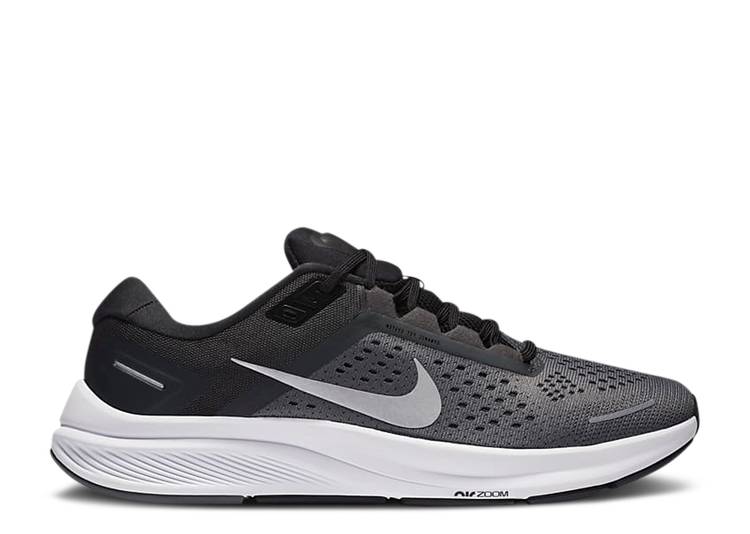 【 NIKE WMNS AIR ZOOM STRUCTURE 23 DARK SMOKE GREY / IRON GREY DARK SMOKE GREY BLACK 】 ズーム 灰色 グレー 黒色 ブラック スニーカー レディース ナイキ
