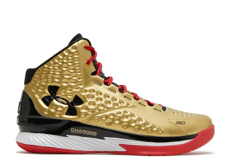 【 UNDER ARMOUR CURRY 1 RETRO ALL AMERICAN 2021 / METALLIC GOLD 】 カリー ゴールド アンダーアーマー スニーカー メンズ