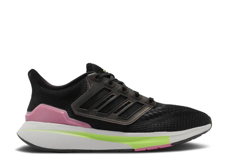 【 ADIDAS WMNS EQ21 RUN \u0027BLACK PINK\u0027 / CORE BLACK CORE BLACK GREY SIX 】 アディダス 幽客 中核グループ 黒いこと 黒いこと 薄墨色 薄墨色 スニーカー レディース