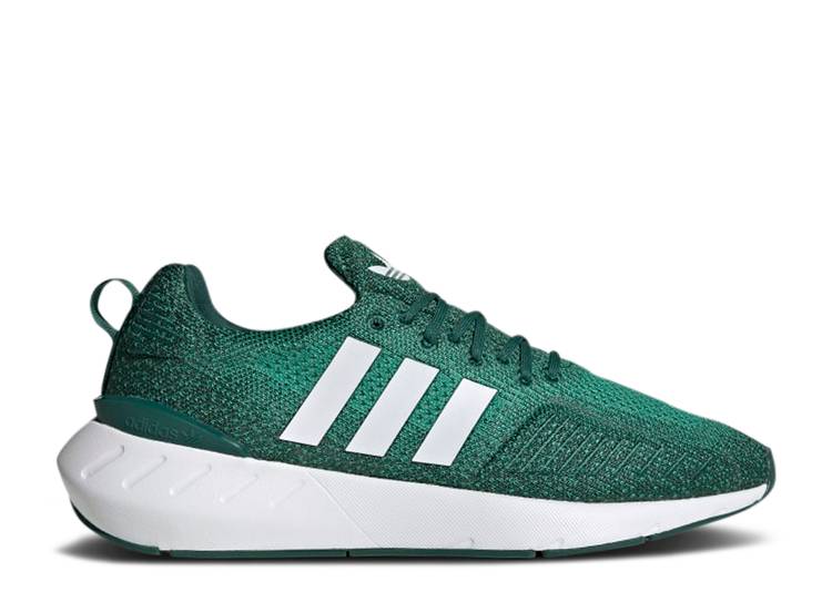 【 ADIDAS SWIFT RUN 22 COLLEGIATE GREEN / COLLEGIATE GREEN CLOUD WHITE 】 アディダス ラン 緑 グリーン 白色 ホワイト スニーカー メンズ