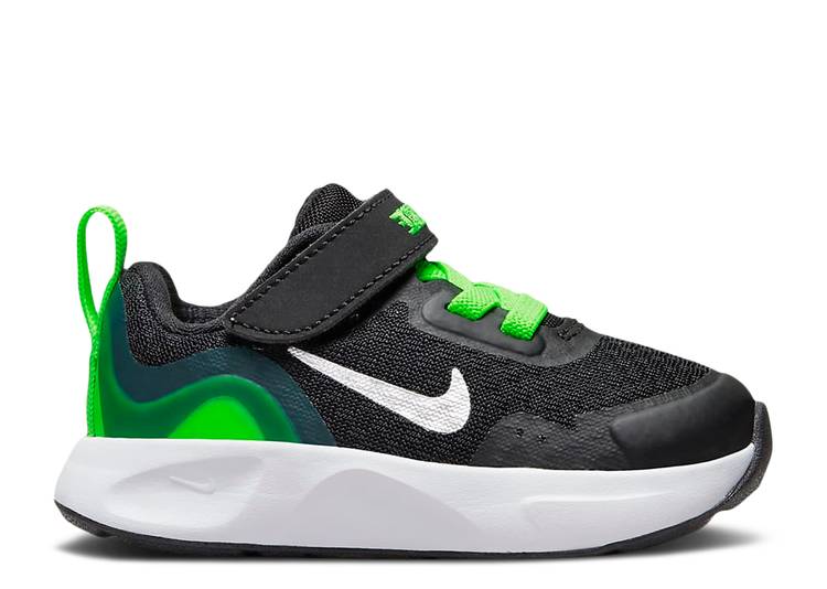 【 NIKE WEARALLDAY TD 'BLACK GREEN STRIKE' / BLACK GREEN STRIKE CHROME 】 緑 グリーン 黒色 ブラック ストライク ベビー ナイキ