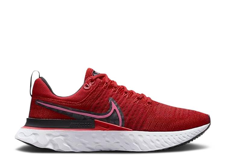 【 NIKE WMNS REACT INFINITY RUN FLYKNIT 2 'CHILE RED' / CHILE RED BLACK DARK SMOKE GREY 】 リアクト ラン フライニット 赤 レッド 黒色 ブラック 灰色 グレー スニーカー レディース ナイキ