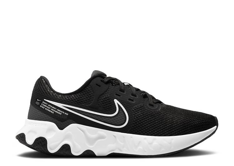 【 NIKE WMNS RENEW RIDE 2 \u0027BLACK\u0027 / BLACK DARK SMOKE GREY WHITE 】 黒いこと 黒いこと 薄墨色 薄墨色 白いこと 白いこと スニーカー レディース ナイキ