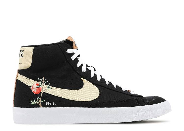 【 NIKE BLAZER MID '77 'POMEGRANATE' / BLACK SOLAR FLARE WHITE BLACK 】 ブレイザー ミッド 黒色 ブラック 白色 ホワイト スニーカー メンズ ナイキ