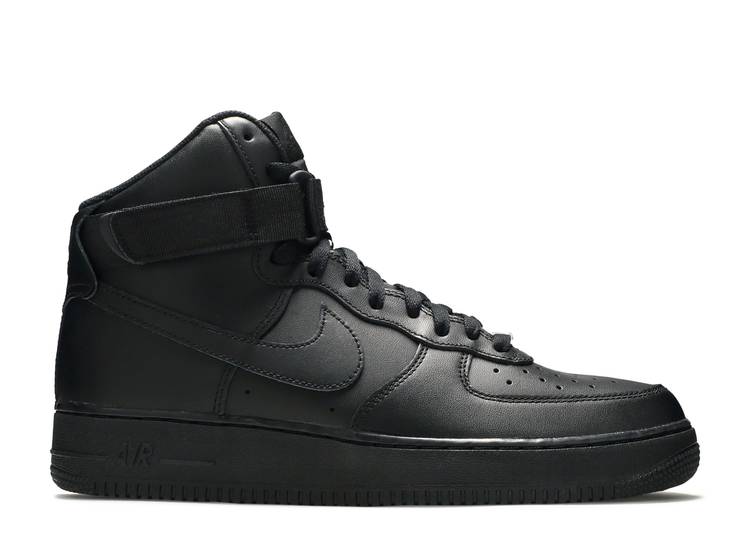 【 NIKE AIR FORCE 1 HIGH '07 'TRIPLE BLACK' / BLACK BLACK BLACK 】 ハイ 黒色 ブラック エアフォース スニーカー メンズ ナイキ｜スニケス