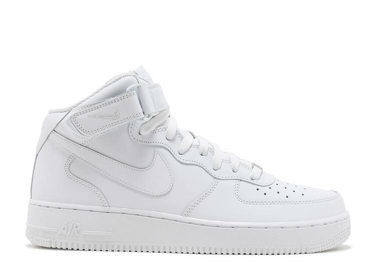 【 NIKE AIR FORCE 1 MID 07 TRIPLE WHITE / WHITE WHITE WHITE 】 ミッド 白色 ホワイト エアフォース スニーカー メンズ ナイキ