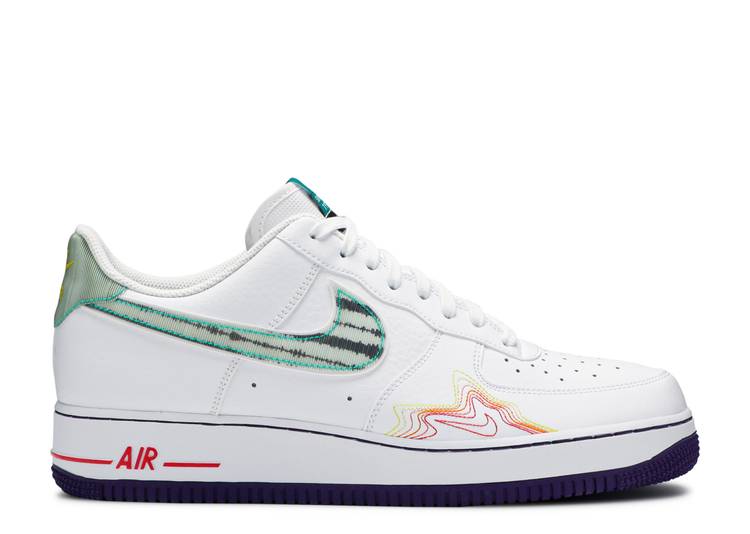 【 NIKE DE&rsquo;AARON FOX X BRITTNEY GRINER AIR FORCE 1 LOW 'PREGAME PACK - MUSIC' / WHITE RED GREEN PURPLE 】 フォックス 白色 ホワイト 赤 レッド 緑 グリーン 紫 パープル エアフォース スニーカー メンズ ナイキ｜スニケス