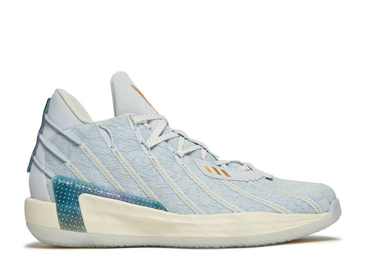 【 ADIDAS DAME 7 'CHRISTMAS PACK' / HALO BLUE CREAM WHITE CLOUD 】 アディダス 青色 ブルー クリーム 白色 ホワイト スニーカー メンズ