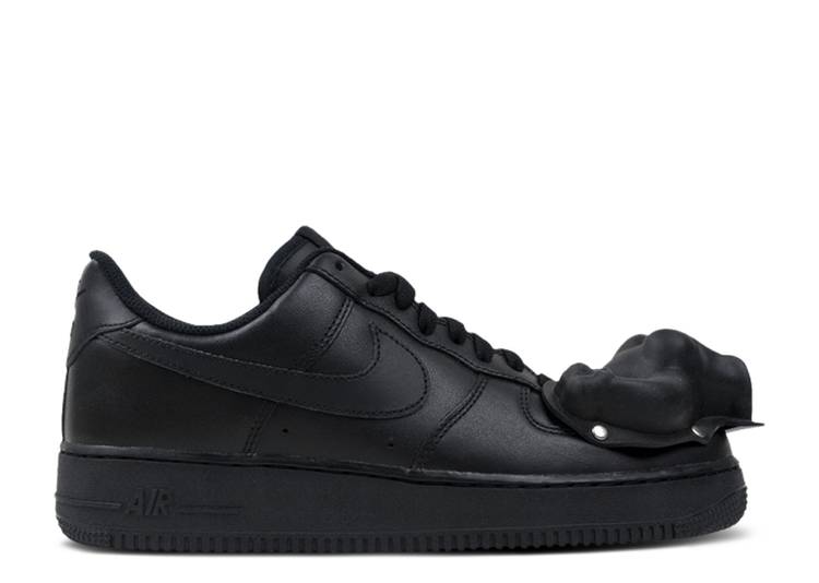 【 NIKE COMME DES GAR・・ONS X AIR FORCE 1 \u002707 LOW \u0027DINOSAUR\u0027 / BLACK BLACK 】 黒いこと 黒いこと 空軍 スニーカー メンズ ナイキ