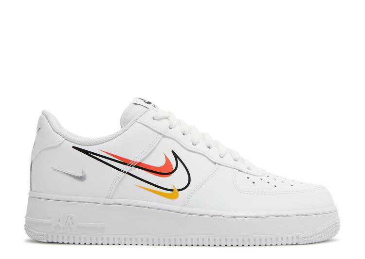 【 NIKE AIR FORCE 1 LOW MULTI-SWOOSH / WHITE TEAM ORANGE UNIVERSITY 】 白色 ホワイト チーム 橙 オレンジ エアフォース MULTISWOOSH スニーカー メンズ ナイキ