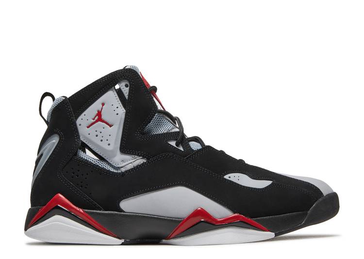 【 AIR JORDAN JORDAN TRUE FLIGHT 'BLACK RED GREY' / BLACK VARSITY RED WOLF GREY 】 ナイキ フライト 赤 レッド 黒色 ブラック 灰色 グレー エアジョーダン トゥルーフライト スニーカー メンズ｜スニケス