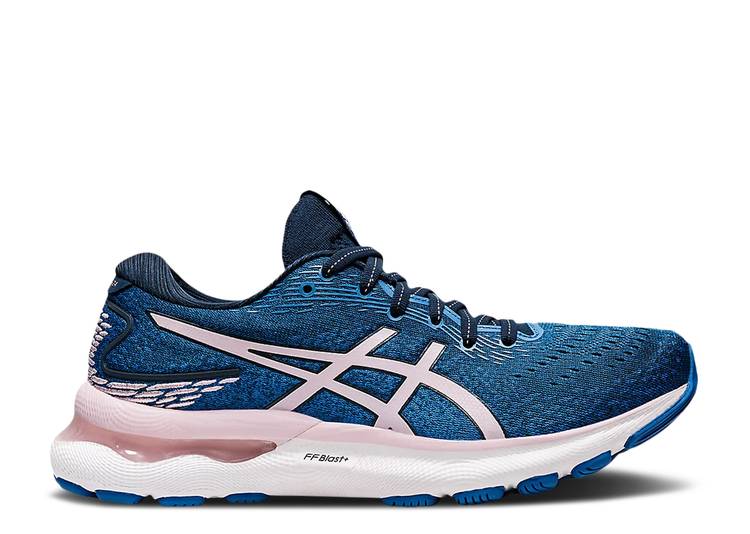 【 ASICS WMNS GEL NIMBUS 24 FRENCH BLUE BARELY ROSE / FRENCH BLUE BARELY ROSE 】 青色 ブルー ローズ スニーカー レディース アシックス