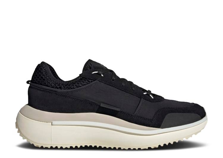 【 ADIDAS Y-3 AJATU RUN BLACK BLISS / BLACK BLISS CREAM WHITE 】 アディダス ラン 黒色 ブラック クリーム 白色 ホワイト スニーカー メンズ
