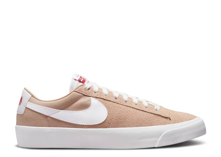 【 NIKE ZOOM BLAZER LOW PRO GT SB BIO BEIGE / BIO BEIGE GYM RED WHITE WHITE 】 ズーム ブレイザー プロ エスビー ベージュ 赤 レッド 白色 ホワイト スニーカー メンズ ナイキ