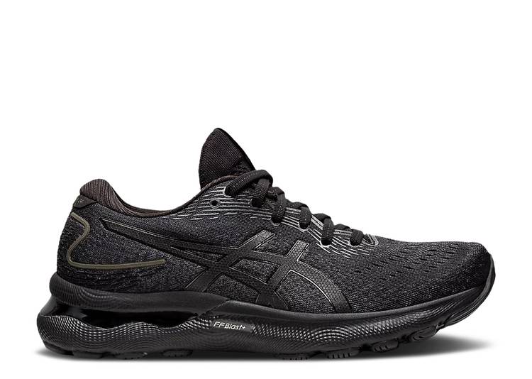【 ASICS WMNS GEL NIMBUS 24 WIDE BLACK / BLACK BLACK 】 黒色 ブラック スニーカー レディース アシックス