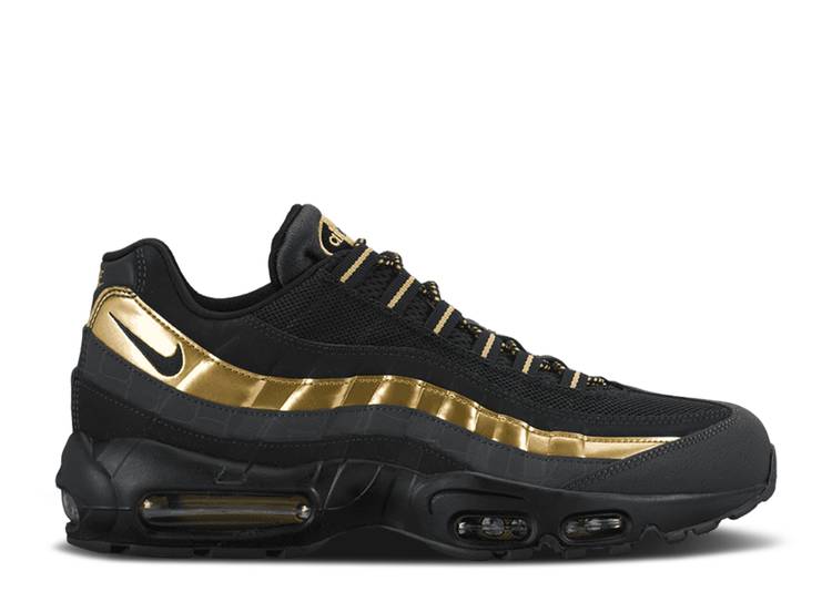 【 NIKE AIR MAX 95 PREMIUM 'METALLIC GOLD' / BLACK BLACK METALLIC GOLD 】 マックス プレミアム 黒色 ブラック ゴールド エアマックス スニーカー メンズ ナイキ|スニケス