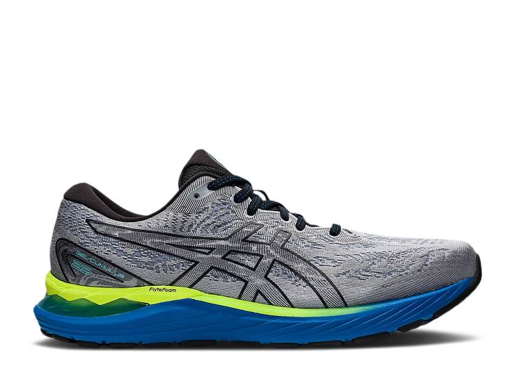 【 ASICS GEL CUMULUS 23 'SHEET ROCK BLUE' / SHEET ROCK BLACK 】 黒色 ブラック スニーカー メンズ アシックス