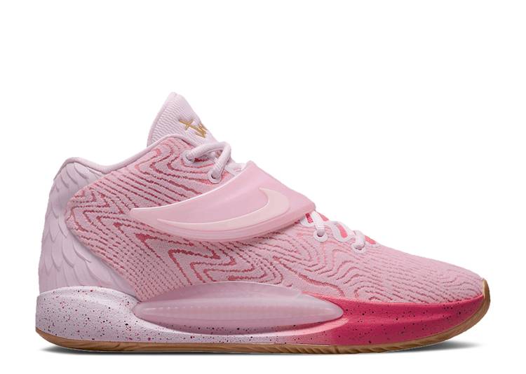 【 NIKE KD 14 EP \u0027AUNT PEARL\u0027 / LEGAL PINK HYPER PINK ORANGE 】 さくら色 橙 オレンジ色 スニーカー メンズ ナイキ 靴-スニーカー