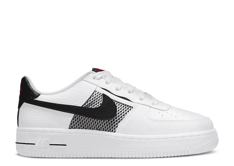 【 NIKE AIR FORCE 1 LV8 GS 'MESH POCKET - WHITE' / WHITE BLACK HABANERO RED 】 白色 ホワイト 黒色 ブラック 赤 レッド エアフォース ジュニア キッズ ベビー マタニティ スニーカー ナイキ｜スニケス 28,490円