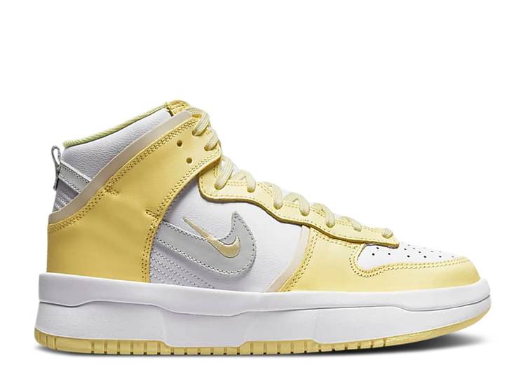 【 NIKE WMNS DUNK HIGH UP \u0027WHITE CITRON TINT\u0027 / WHITE CITRON TINT COCONUT MILK 】 ダンク ご機嫌 白いこと 白いこと ダンクハイ スニーカー レディース ナイキ スニーカー-靴-レディース靴