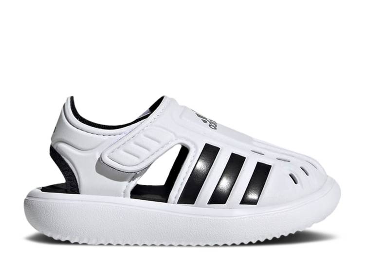【 ADIDAS SUMMER CLOSED TOE WATER SANDAL I 'WHITE BLACK' / CLOUD WHITE CORE BLACK CLOUD 】 アディダス サマー 白色 ホワイト コア 黒色 ブラック ベビー|スニケス