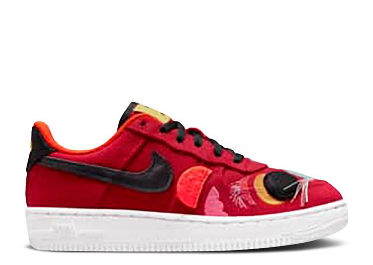 【 NIKE FORCE 1 LV8 PS 'CHINESE NEW YEAR' / GYM RED WHITE UNIVERSITY GOLD 】 赤 レッド 白色 ホワイト ゴールド ジュニア キッズ ベビー マタニティ スニーカー ナイキ