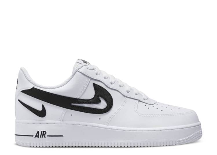 【 NIKE AIR FORCE 1 '07 'CUT OUT SWOOSH - WHITE BLACK' / WHITE BLACK 】 スウッシュ スウォッシュ 白色 ホワイト 黒色 ブラック エアフォース スニーカー メンズ ナイキ
