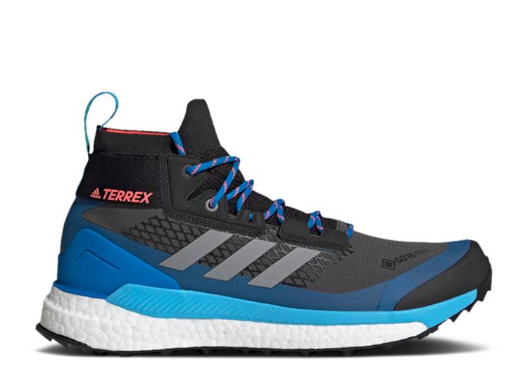 【 ADIDAS TERREX FREE HIKER GTX \u0027GREY BLUE RUSH\u0027 / GREY SIX GREY THREE BLUE RUSH 】 アディダス 無償性 青味 青み 薄墨色 薄墨色 混雑時 スニーカー メンズ