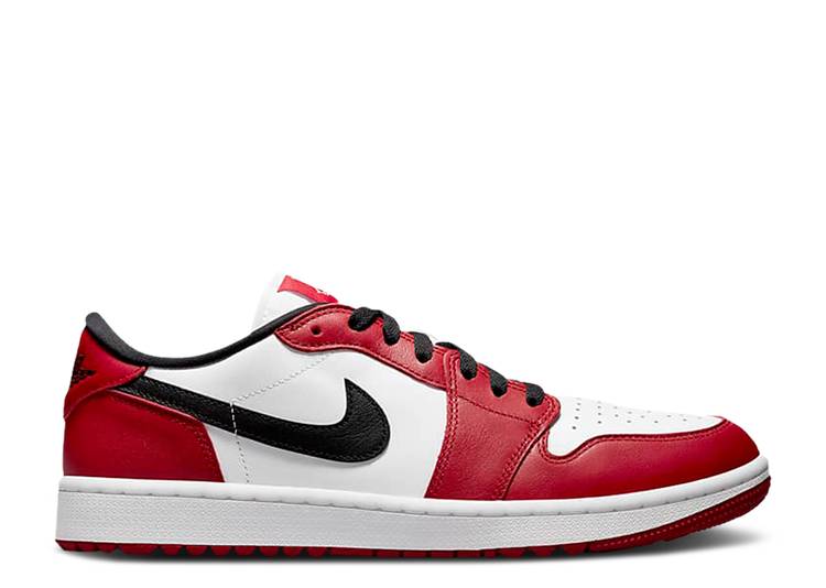 【 AIR JORDAN JORDAN 1 LOW GOLF CHICAGO / VARSITY RED BLACK WHITE 】 ナイキ ゴルフ 赤 レッド 黒色 ブラック 白色 ホワイト エアジョーダン スニーカー メンズ