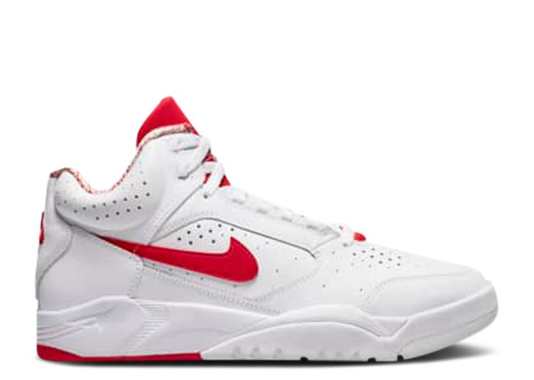 【 NIKE AIR FLIGHT LITE MID 'WHITE UNIVERSITY RED' / WHITE UNIVERSITY RED 】 フライト ライト ミッド 白色 ホワイト 赤 レッド スニーカー メンズ ナイキ