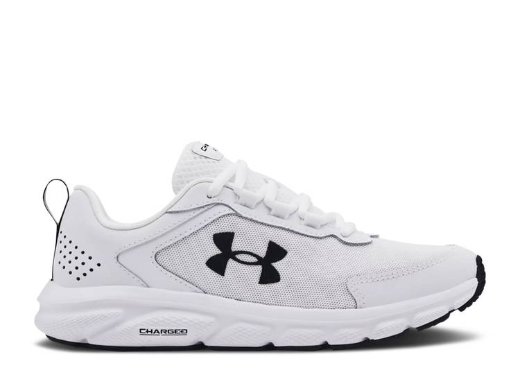 【 UNDER ARMOUR WMNS CHARGED ASSERT 9 'WHITE BLACK' / WHITE BLACK 】 白色 ホワイト 黒色 ブラック アンダーアーマー スニーカー レディース｜スニケス
