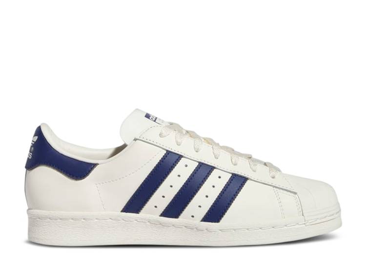 【 ADIDAS SUPERSTAR 82 \u0027WHITE DARK BLUE\u0027 / CLOUD WHITE DARK BLUE OFF WHITE 】 アディダス はやりっ子 白いこと 白いこと 青味 青み スニーカー メンズ