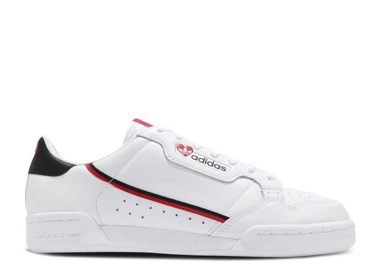 【 ADIDAS CONTINENTAL 80 VALENTINE DAY / CLOUD WHITE CORE BLACK SCARLET 】 アディダス 白色 ホワイト コア 黒色 ブラック スニーカー メンズ