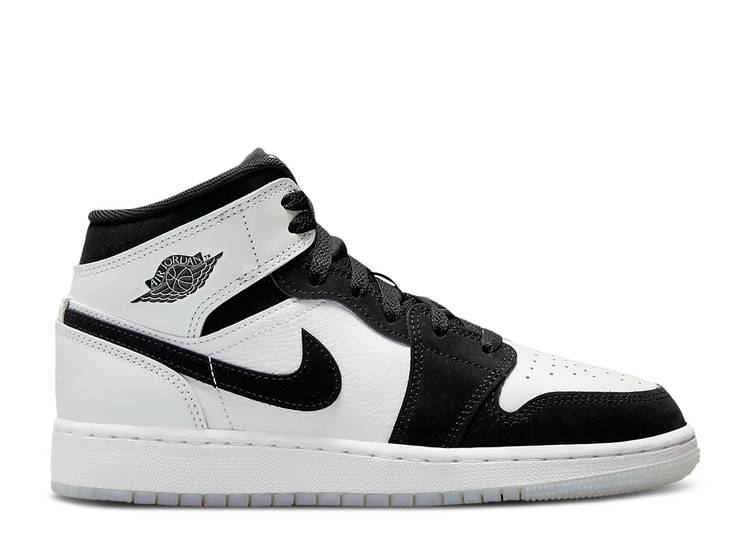 【 AIR JORDAN JORDAN 1 MID SE GS 'DIAMOND' / WHITE BLACK MULTI COLOR 】 ナイキ ミッド 白色 ホワイト 黒色 ブラック エアジョーダン ジュニア キッズ ベビー マタニティ スニーカー|スニケス