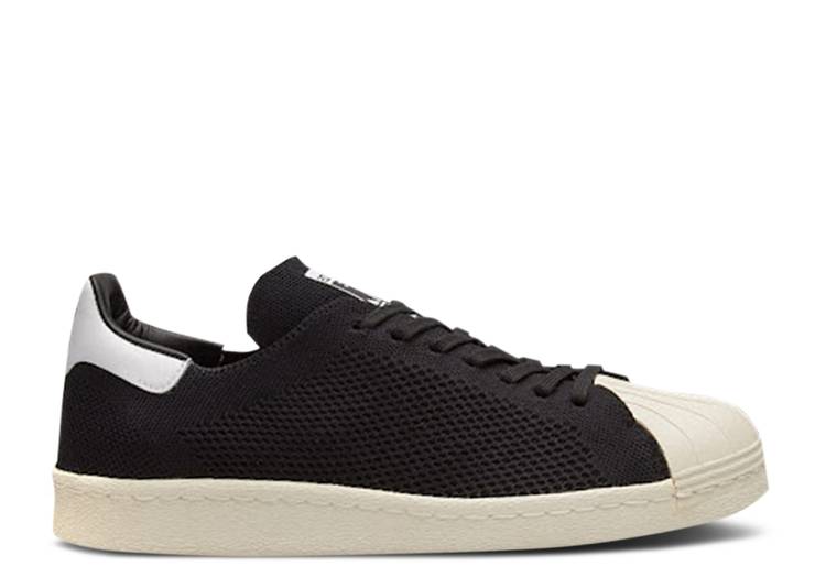【 ADIDAS SUPERSTAR 80 PRIMEKNIT BLACK WHITE / CORE BLACK CORE BLACK FOOTWEAR 】 アディダス スーパースター コア 黒色 ブラック スニーカー メンズ