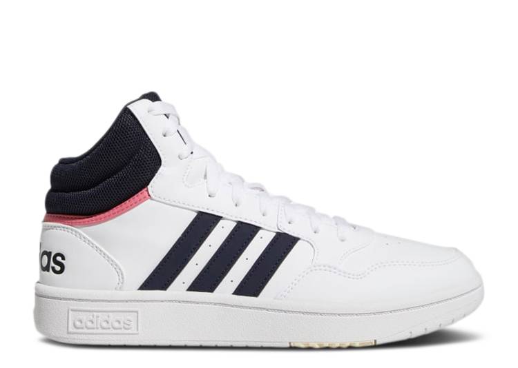 【 ADIDAS WMNS HOOPS 3.0 MID \u0027WHITE ROSE TONE\u0027 / CLOUD WHITE LEGEND INK ROSE TONE 】 アディダス ミッド サクラ色 白いこと 白いこと 言い伝え スニーカー レディース