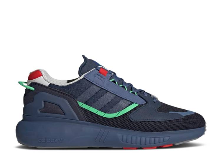 【 ADIDAS ZX 5000 BOOST 'LEGEND INK SEMI SCREAMING GREEN' / LEGEND INK CREW NAVY SEMI 】 アディダス ブースト レジェンド クルー 紺色 ネイビー スニーカー メンズ｜スニケス