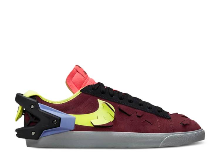 【 NIKE ACRONYM X BLAZER LOW NIGHT MAROON / NIGHT MAROON LEMON VENOM BLACK 】 ブレイザー ナイト マルーン 黒色 ブラック スニーカー メンズ ナイキ